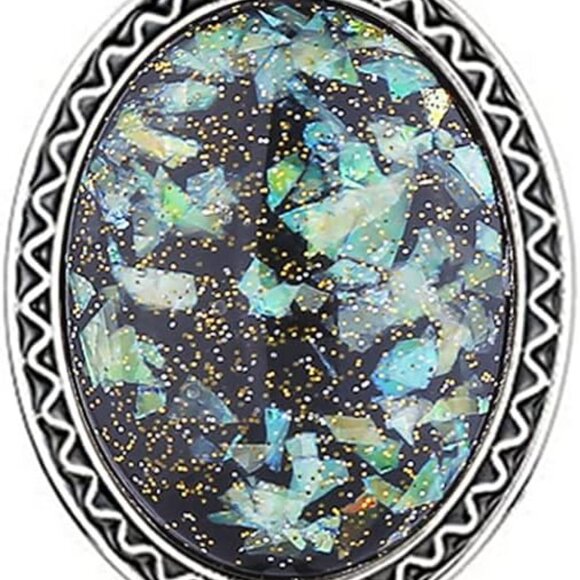 Unique Luminous Stone Native Bolo Tie - Picture 4 of 5